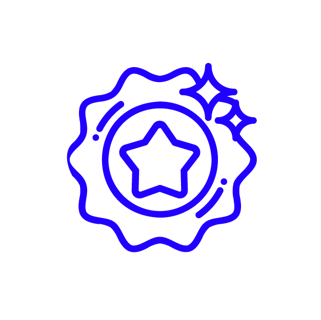 una extrella en el centro de un circulo, con un hexagono alrededor con las puntas redondeadas junto a unos pequeños destellos en la parte superior